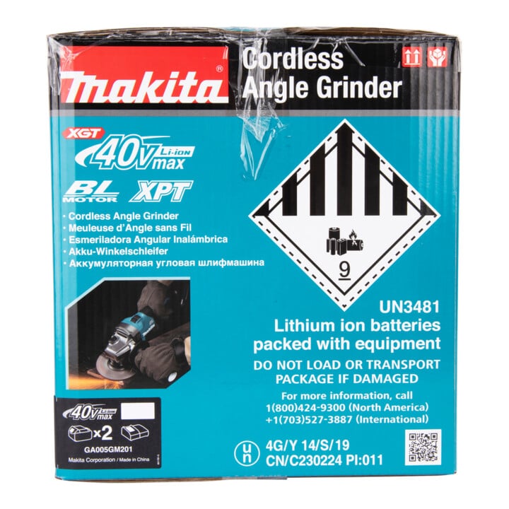 Meuleuse d'angle sans fil Makita 40V GA005GM201