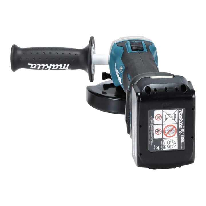 Meuleuse d'angle sans fil Makita DGA511RTJ, 18 V / 5 Ah, 2 batteries + chargeur en MAKPAC