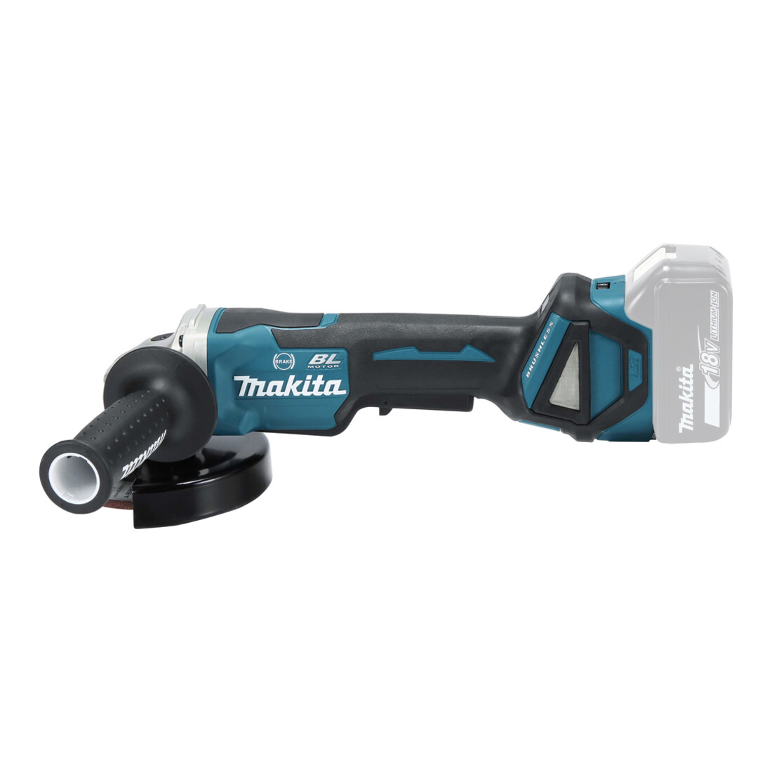 Meuleuse d'angle sans fil Makita DGA517Z 18,0 V avec interrupteur à palette (sans batterie, sans chargeur)