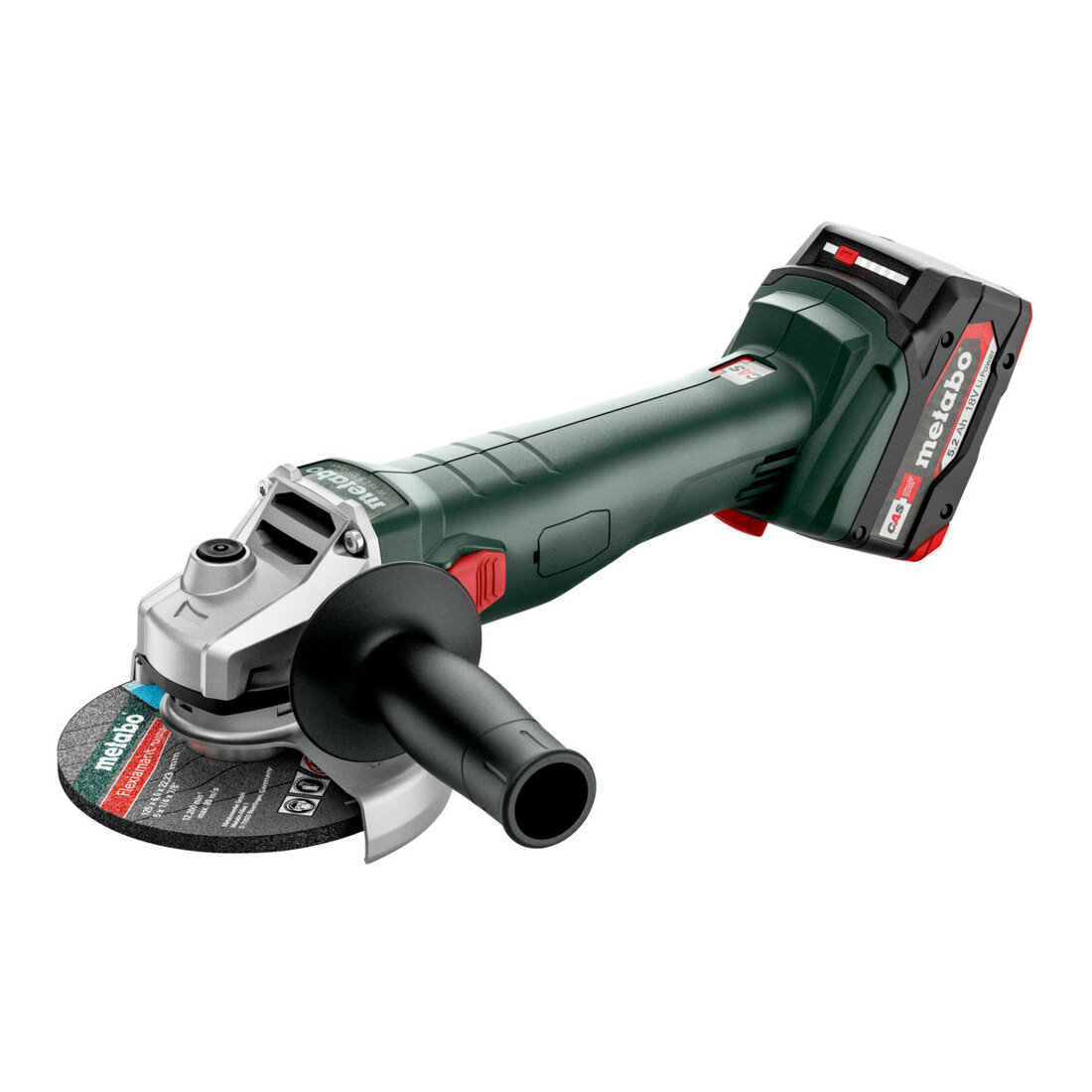 Meuleuse d'angle sans fil Metabo W 18 L 9-125 Quick, metaBOX 165 L ; 18V 2x5.2Ah Li-Power + ASC 55