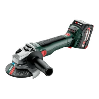 Meuleuse d'angle sans fil Metabo W 18 LT BL 11-125, metaBOX 165 L ; 18V 2x4Ah Li-Power + ASC 55