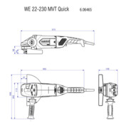 Meuleuse d'angle WE 22-230 MVT metabo, Coffret-4
