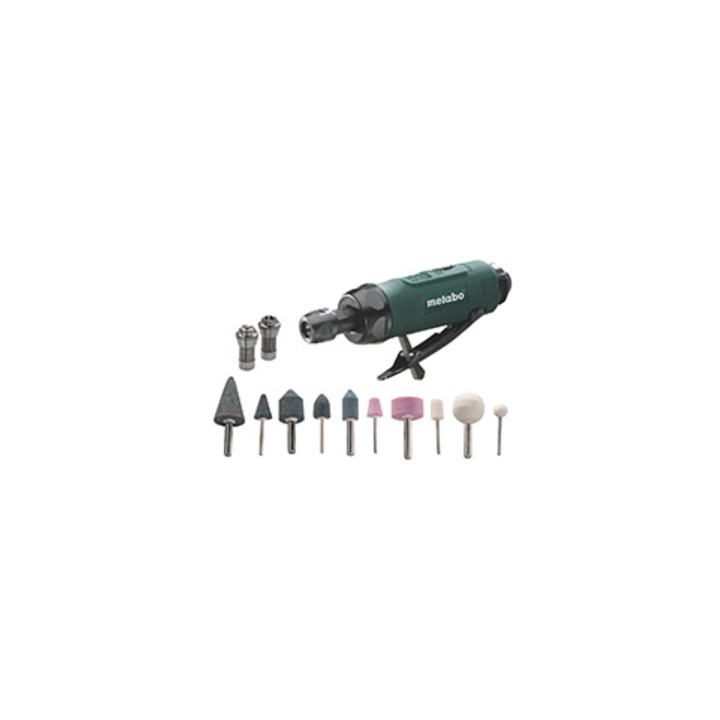 Meuleuse droite à air comprimé DG 25 Set metabo, Coffret
