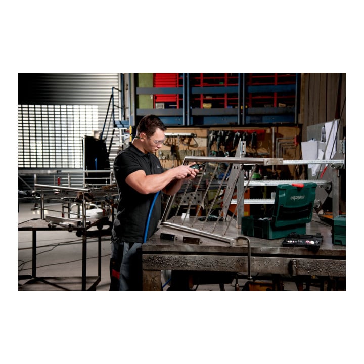 Meuleuse droite à air comprimé DG 25 Set metabo, Coffret