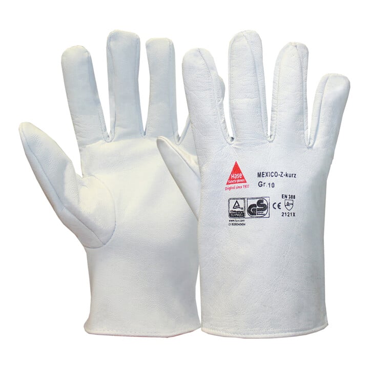 MEXICO-Z SHORT Gants de montage en cuir nappa de chèvre TÜV GS Réf. 11 Hase