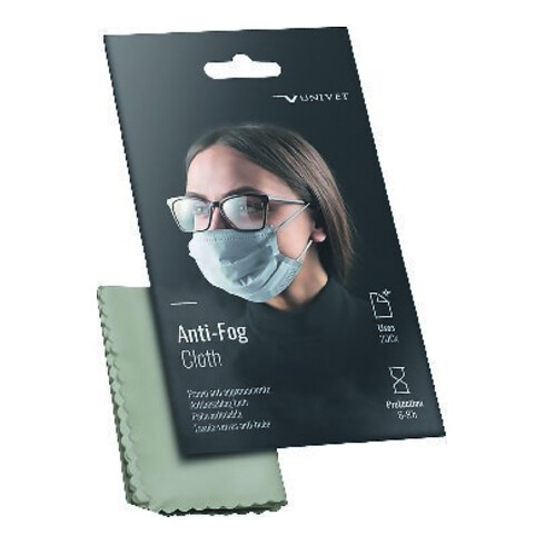 Mikrofaser-Antibeschlagtuch grau Box UNIVET