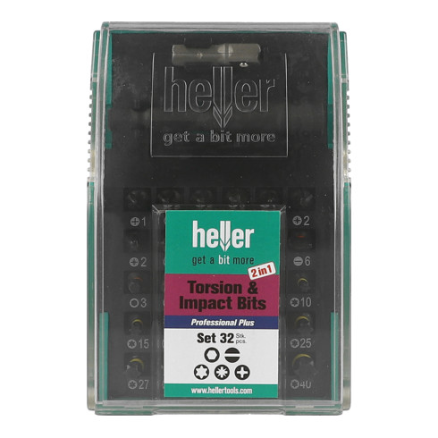 Embouts Heller Mini Box Torsion & Impact 32 pièces