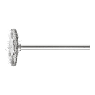 Mini brosse ronde RBU D22xl2xL6mm câble en inox D. de la tige 3 mm PFERD