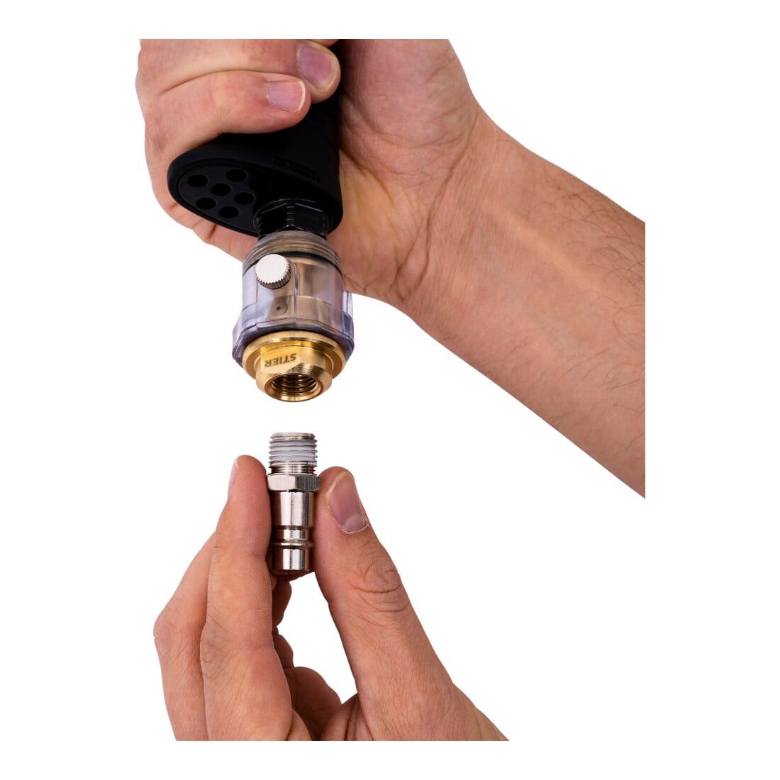 Mini-burette à air comprimé 1/4" STIER