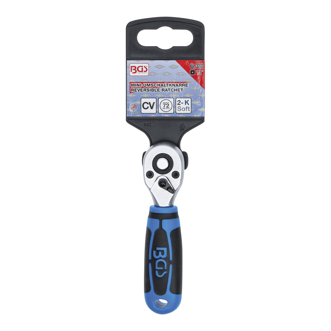 Mini-cliquet réversible 6,3 mm (1/4") BGS