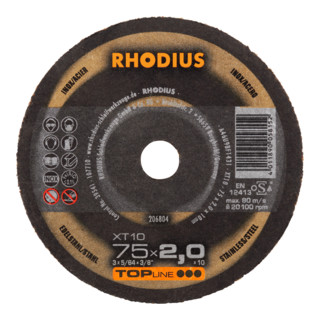 RHODIUS TOPline XT10 Disque à tronçonner extra fin