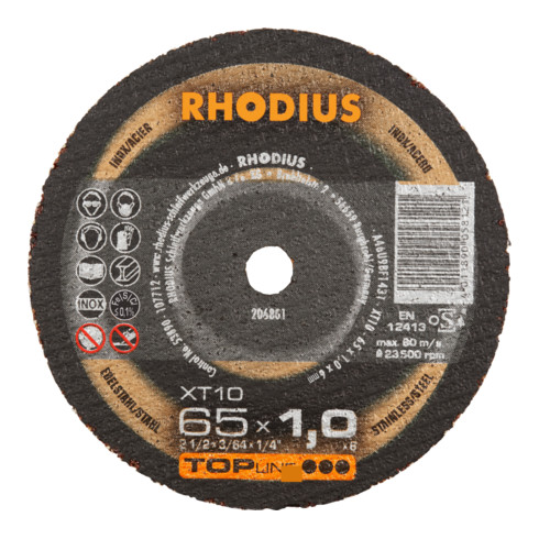 Mini-disque de tronçonnage extra-fin Rhodius XT10 MINI