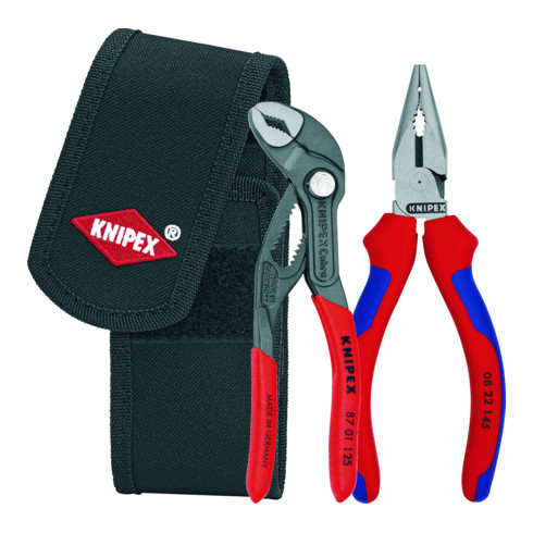 Mini-jeux de pinces, en pochette de ceinture à outils Knipex