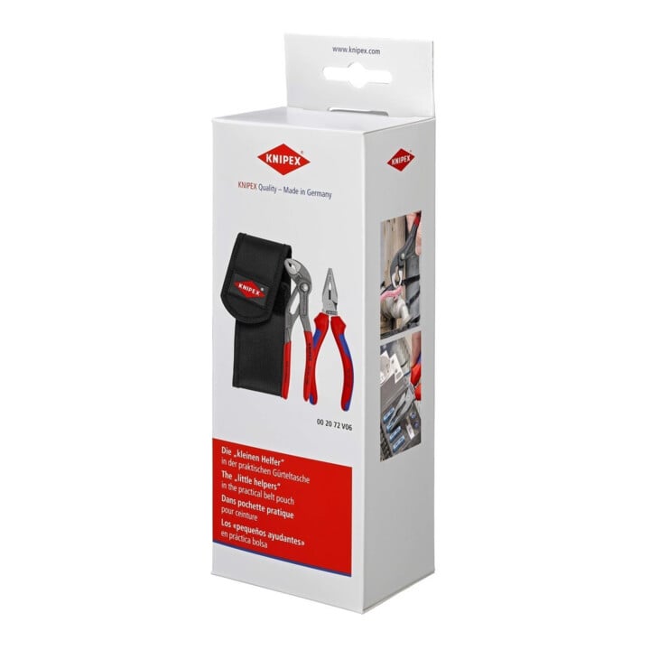 Mini-jeux de pinces, en pochette de ceinture à outils Knipex