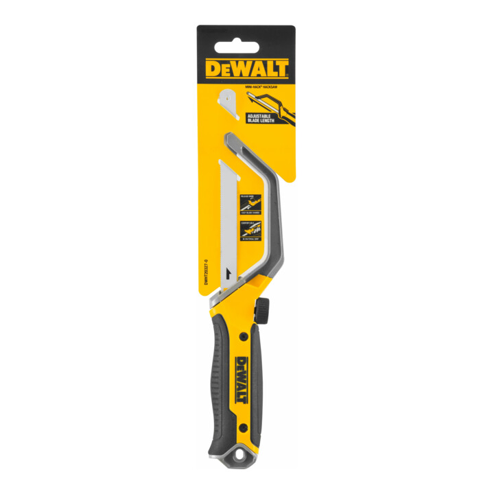 Mini scie à métaux DEWALT avec longueur de lame réglable 10"/ 12" incl. lame 300mm / 12" DWHT20327-0