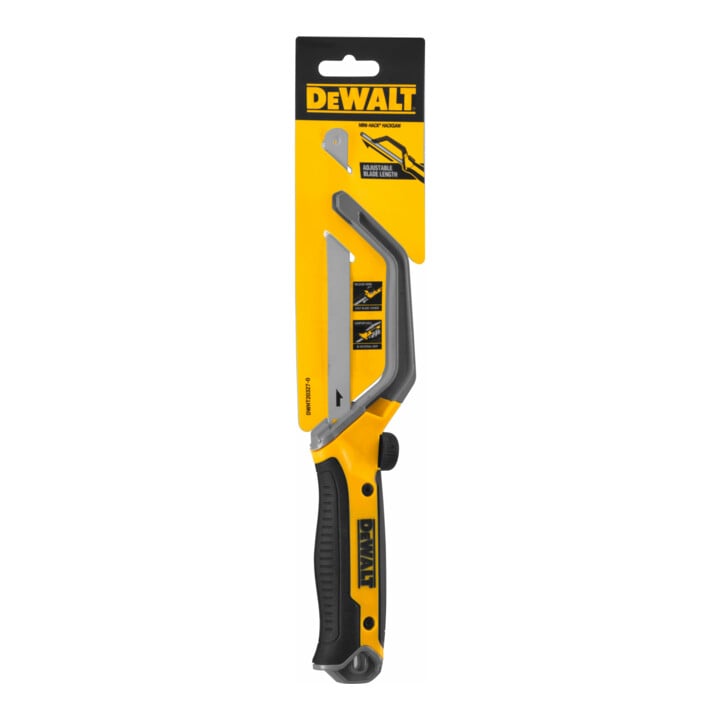 Mini scie à métaux DEWALT avec longueur de lame réglable 10"/ 12" incl. lame 300mm / 12" DWHT20327-0