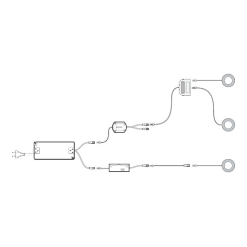 Miniatur Spot WEE, schw. 1,5W, WT 2000mm, LED-St.