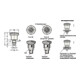 Miniraster GN 822.6 d1 7mm d2 M 12mm m. Rastsperre Ganter