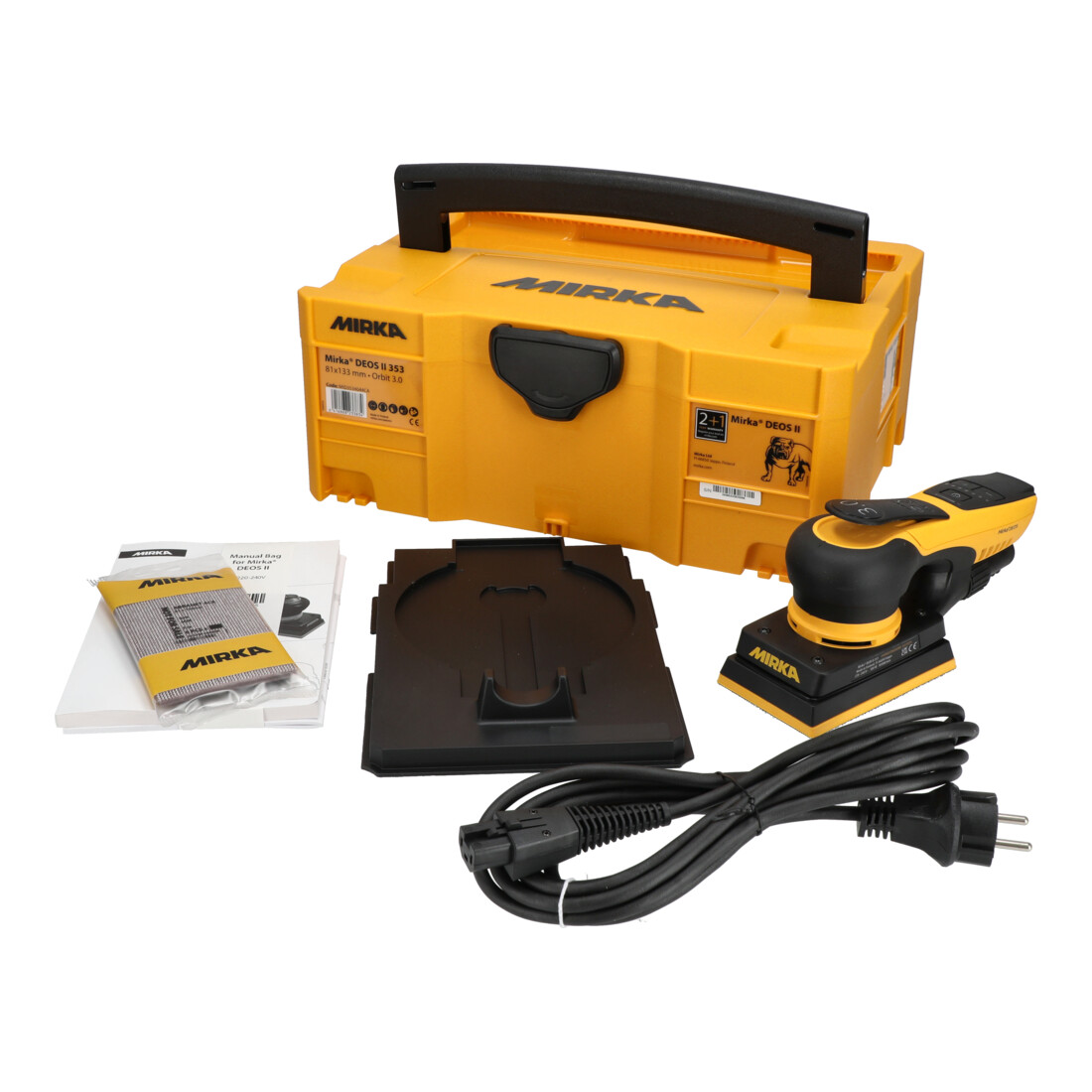 Mirka Ponceuse excentrique DEOS II 353 81 x 133 mm Orbite 3.0 Coffret