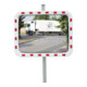 Miroir de circulation H600xl800mm plastique, rouge/blanc 22 m-1