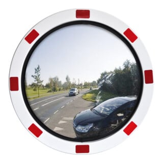 Miroir de route cadre blanc