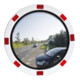 Miroir de circulation Moravia en acier inoxydable rond 600 mm cadre rouge/blanc + 76 collier de serrage-1