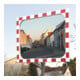 Miroir de circulation Moravia en verre Sekurit rouge/blanc 400 x 600 mm + 76 collier de serrage