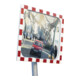 Miroir de circulation Moravia en verre Sekurit rouge/blanc + 76 collier de serrage-4