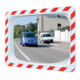 Miroir de signalisation SPL H400xB600mm plastique, rouge/blanc pour 2 directions 9m-1