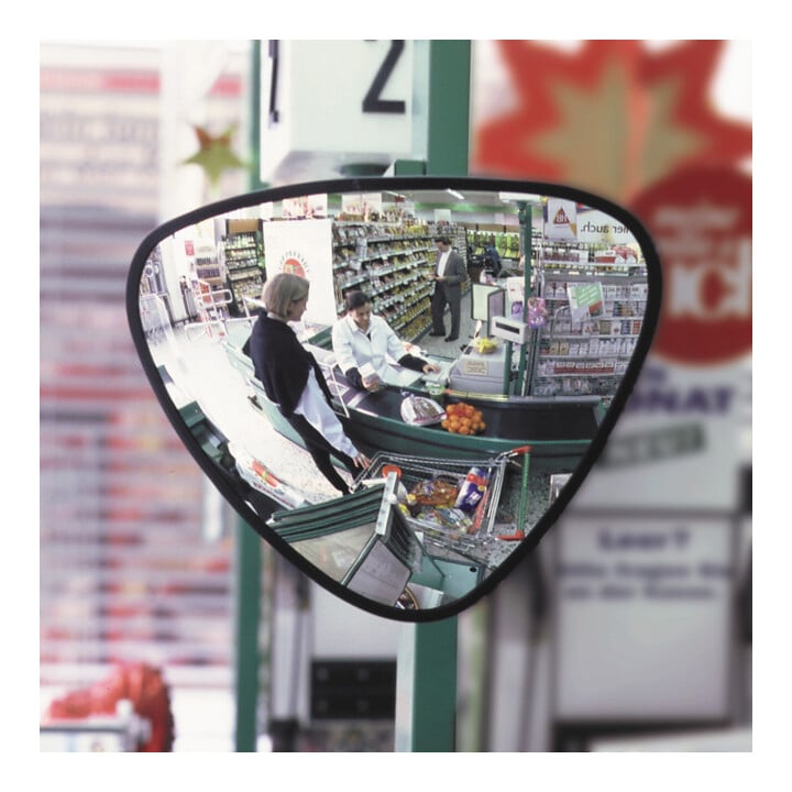 Moravia Miroir d’observation triangulaire en acrylique avec support mural et serre-joint