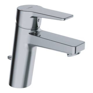 Mitigeur monocommande de lavabo Hansa HANSATWIST DN 15, set de vidange levier massif métal chromé