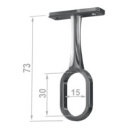 Mittelträger 11135 Zinkdruckg.weiß Dm.30x15 PG-1
