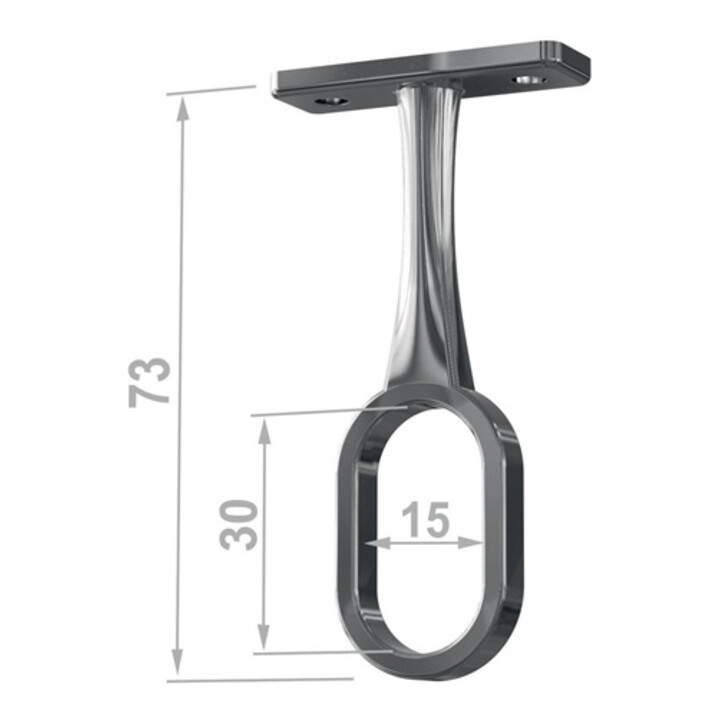 Mittelträger 11135 Zinkdruckg.weiß Dm.30x15 PG