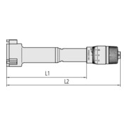 Mitutoyo 3-Linien Innenmessschraube Holtest 30-40mm, 0,005mm-2