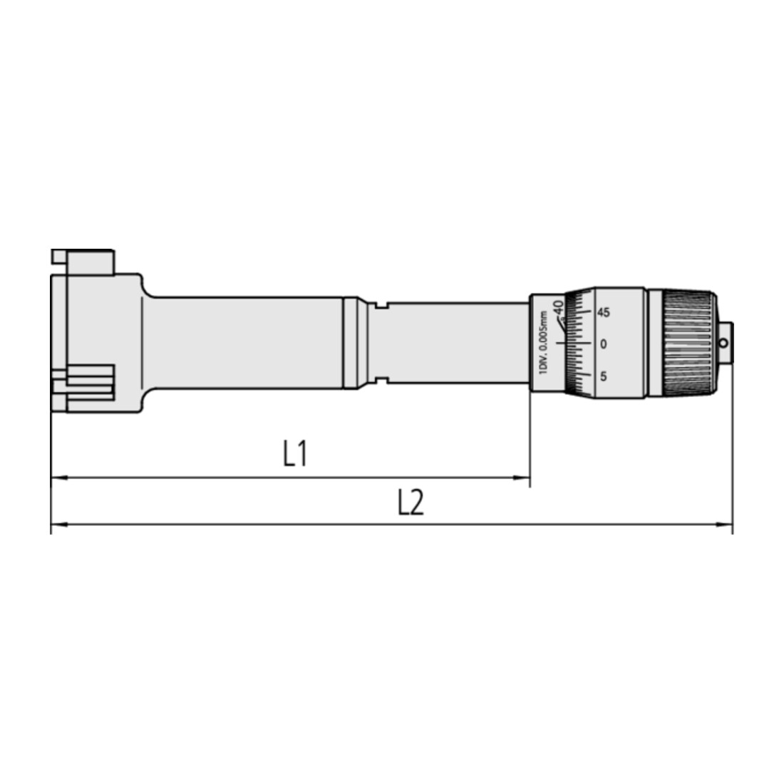 Mitutoyo 3-Linien Innenmessschraube Holtest 30-40mm, 0,005mm