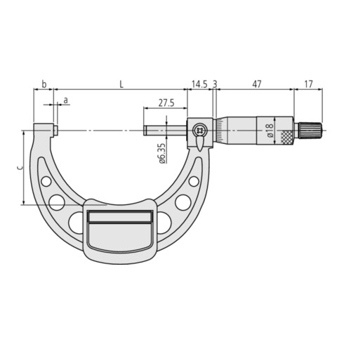 Mitutoyo Bügelmessschraube, einfache Ausführung 175-200 mm