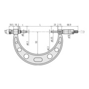 Mitutoyo Bügelmessschraube mit auswechelbarem Messamboss, 100-200 mm-3