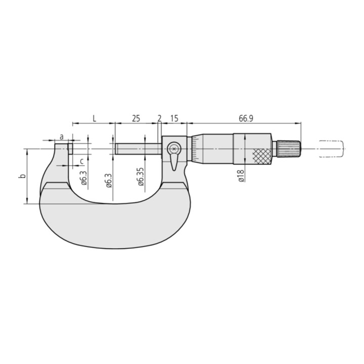 Mitutoyo Bügelmessschraube mit therm. Isolierung 75-100mm