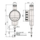 Mitutoyo Comparateur numérique ID-C 25,4 mm, 0,01 mm, capuchon plat