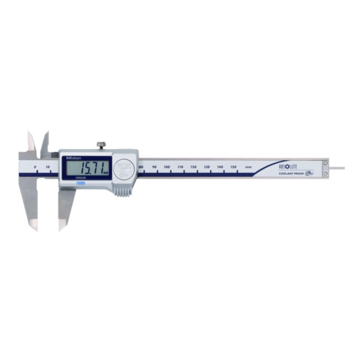 Mitutoyo Digi. ABS Messschieber CoolantProof IP67 0-150mm, rundes Tiefenmaß, ohne Datenausgang