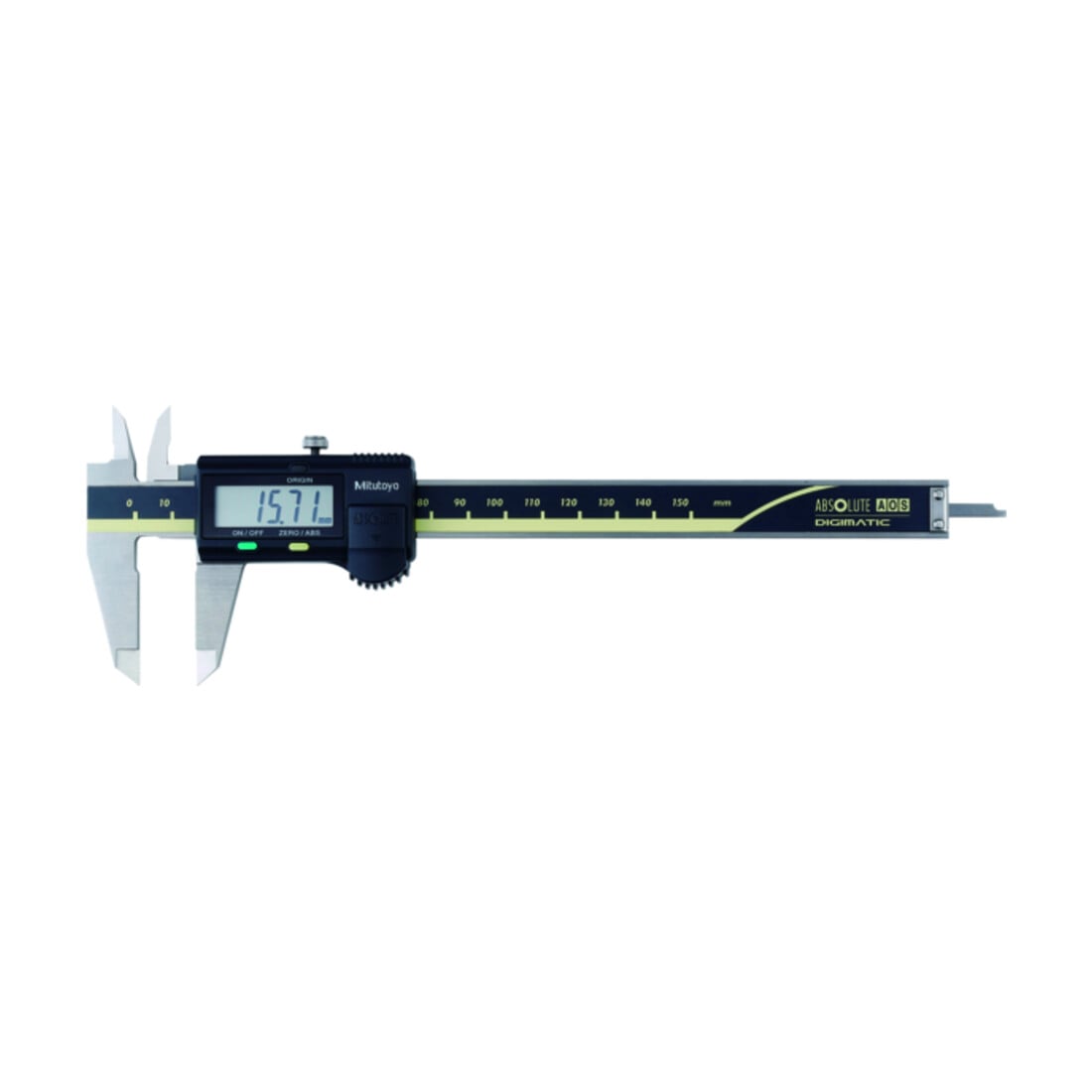 Mitutoyo Digital ABS AOS Messschieber 0-150mm, standard Tiefenmaß, ohne Datenausgang