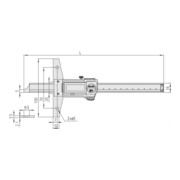 Mitutoyo Digital ABS Tiefenmessschieber IP67 0-150 mm,-4