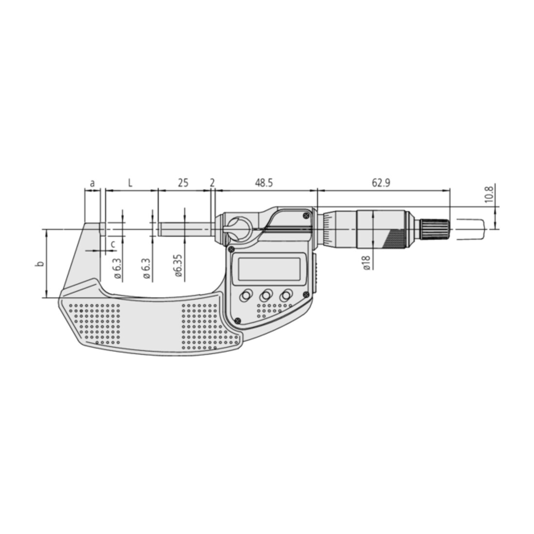 Mitutoyo Digitale Bügelmessschraube IP65 25-50mm, Digimatic