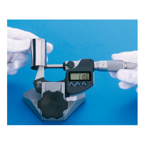 Mitutoyo Digitale Bügelmessschraube IP65 mit sphärischen Messflächen, 0-25 mm, sphärischer Amboss