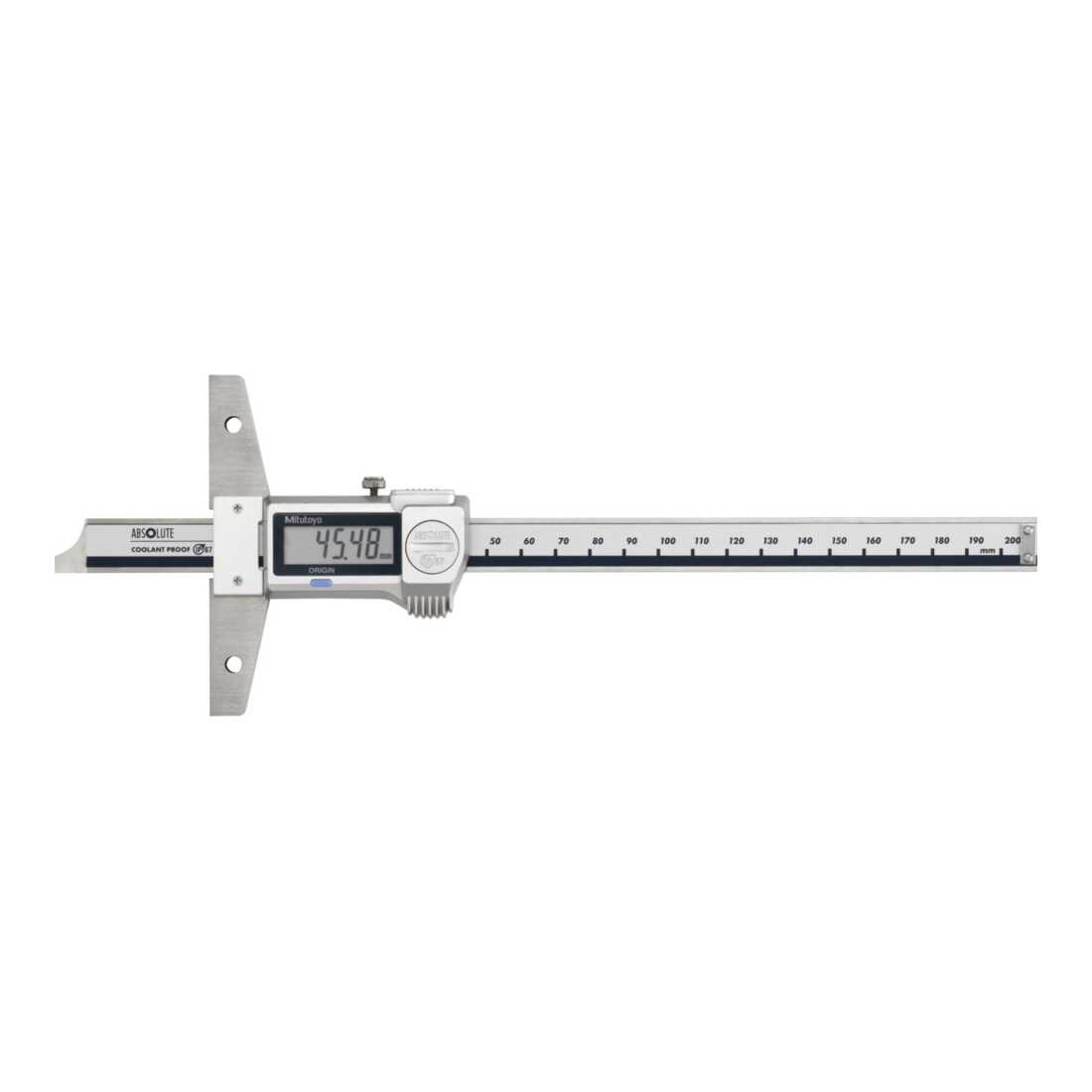 MITUTOYO Digitale diepteschuifmaat IP 67 met gegevensuitgang, Meetbereik: 200mm