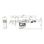 Mitutoyo Digitale Einbaumessschraube IP65 0-25mm, flach Spindel, 12/18mm ebener Schaft-2