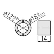 Mitutoyo Digitale Einbaumessschraube IP65 0-25mm, flach Spindel, 12/18mm ebener Schaft-4
