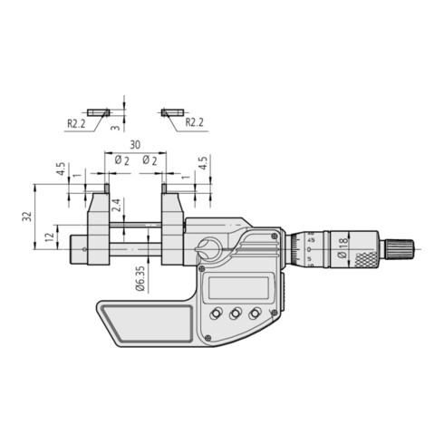 Mitutoyo Digitale Innen-Bügelmessschraube 5-30 mm