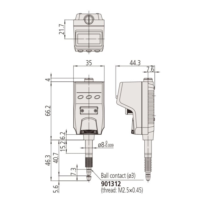 Mitutoyo Digitale Messuhr ID-B, IP66 5 mm, 0,001 mm