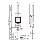 Mitutoyo Digitale Messuhr ID-H, CEE AC-Adapter 30,4 mm, 0,0005 mm-4